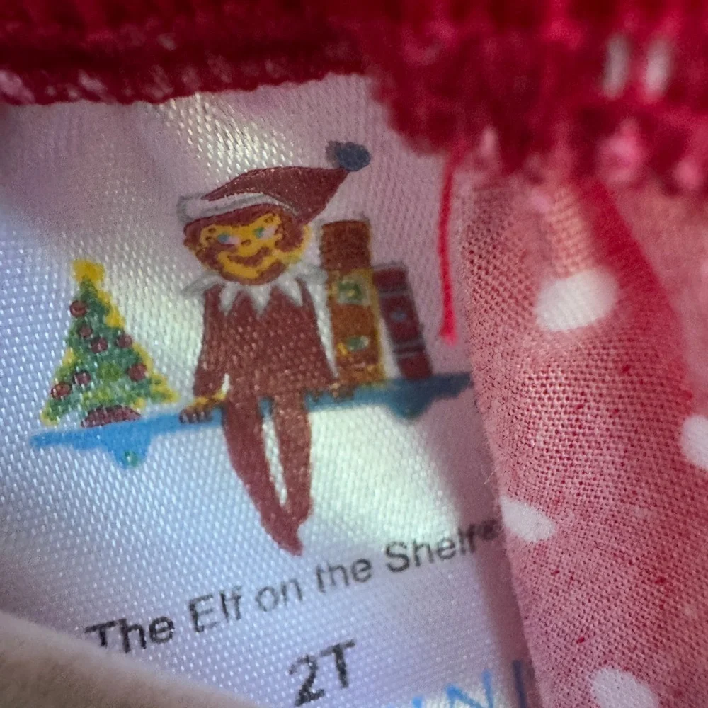The Elf on the Shelf 2T Red Polka Dot Long Sleeve Flowy Christmas Holiday Dress